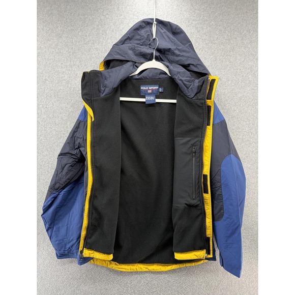 Vintage Polo Sport Ralph Lauren Ski Parka Jacket Mens Large Blue Hooded PS/RL - Picture 5 of 8